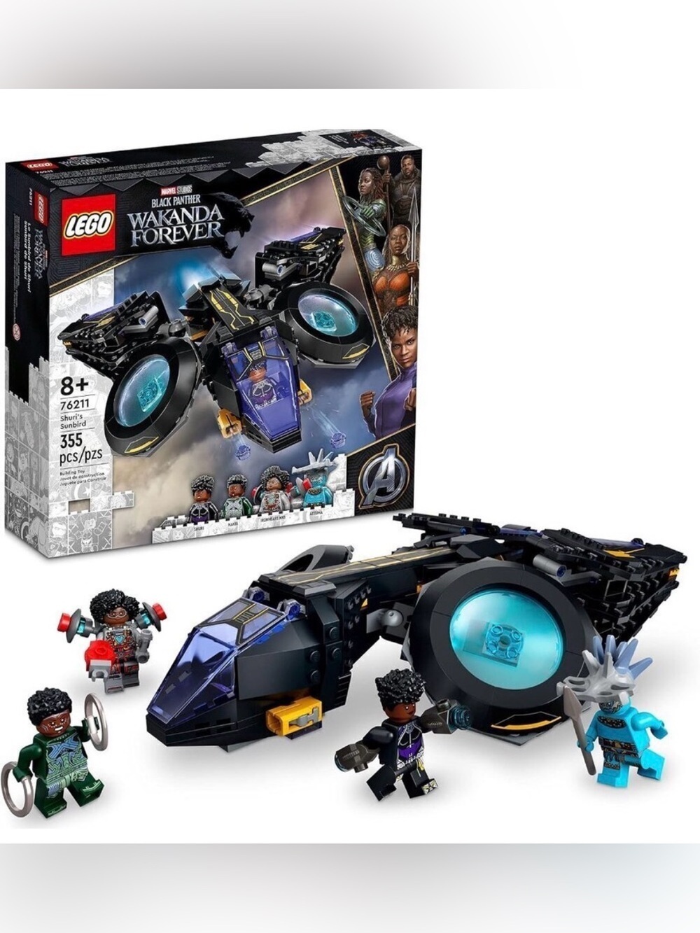 Retired LEGO Marvel Black Panther Shuri’s Sunbird 76211 –